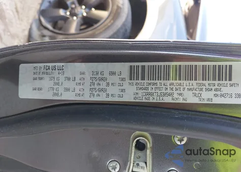 2018 Ram 1500 Express 4X2 5'7 Box z USA, uszkodzony, nr VIN 1C6RR6KT3JS305402